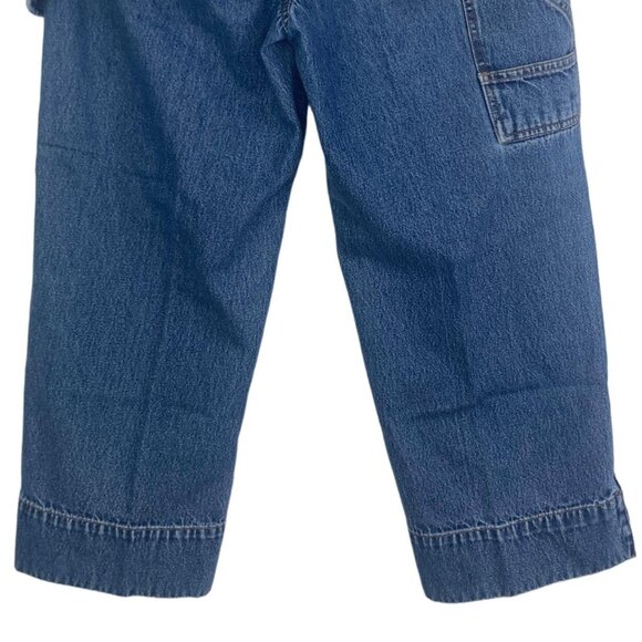 Vintage Bill Blass Cargo Capri Jeans 10 Blue High Waisted Hammer Loop 90s Y2K - Picture 11 of 12